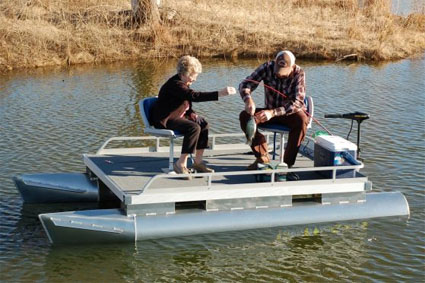 Brand New 12 ft Two Person Pontoon Fishing Boat